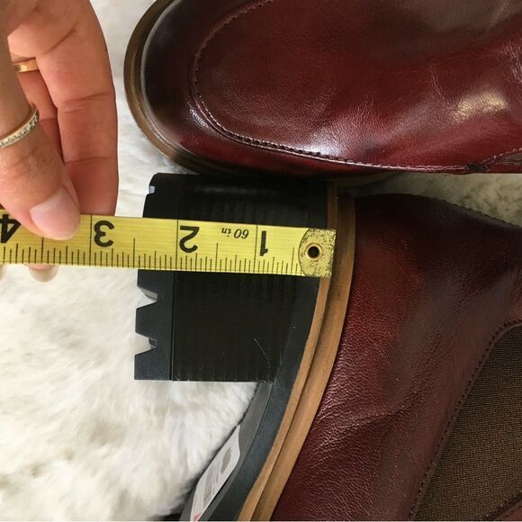 NEW Miz Mooz Merlot Red Evanna Leather Block Heel Slip On Chelsea Boots  6.5 /37 - Picture 12 of 12